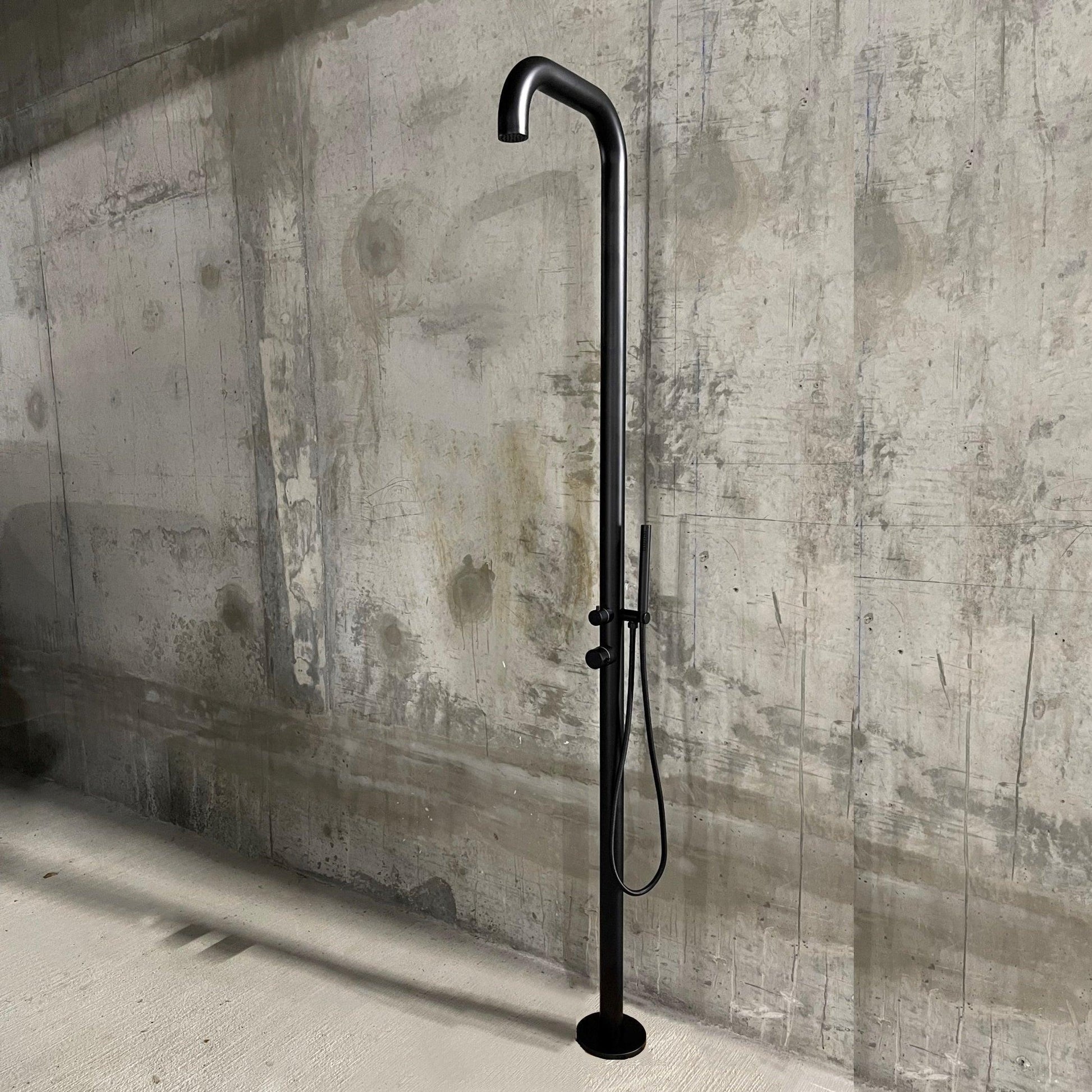 Stellar Astra Shower - Matte Black 316, Freestanding, Garden, Inox, Marine Grade, Outdoor, Shower, Stainless Steel